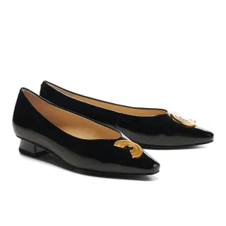 【HELENE_SPARK】別致質感交叉寬帶全真皮方頭低跟拖鞋(黑) 歷史價格詳細信息