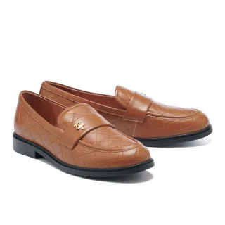 【AS 集團】復古時尚方釦寬帶花紋牛皮樂福厚底鞋(咖) 歷史價格詳細信息