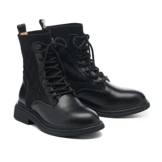 【MISS 21】街頭帥氣步調牛皮綁帶厚底馬丁短靴(奶白) 歷史價格詳細信息