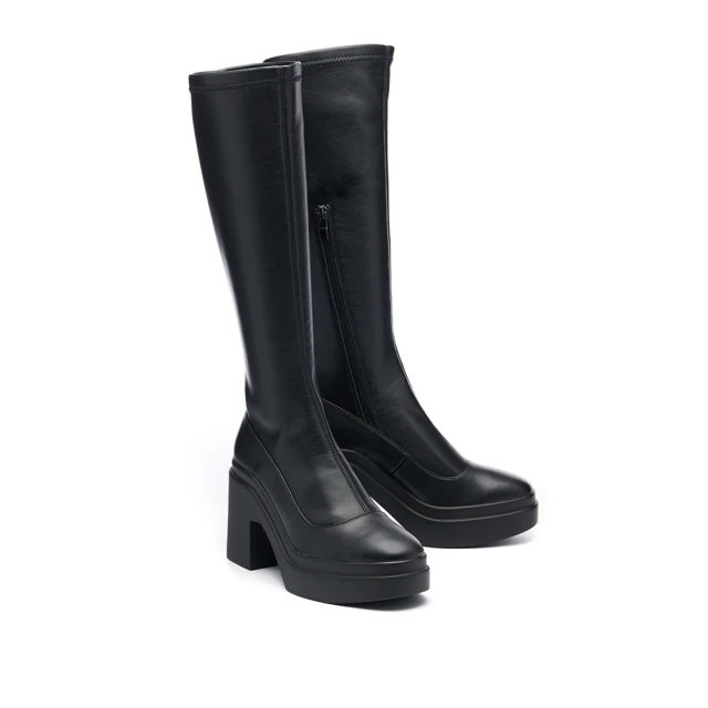 MISS 21  高跟靴 長靴 尖頭 未來 純色 牛皮 皺漆皮 酷辣妹 牛仔靴－紅 歷史價格詳細信息