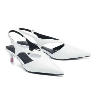 【HELENE_SPARK】摩登品味H雙D釦踝帶羊皮美型尖頭高跟鞋(黑) 歷史價格詳細信息