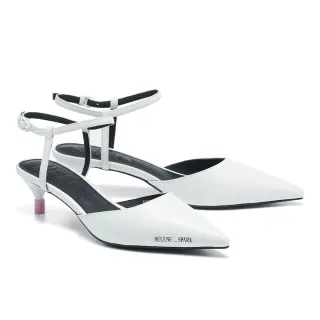 【HELENE_SPARK】極簡時髦雙繫帶全羊皮高跟涼鞋(白) 歷史價格詳細信息