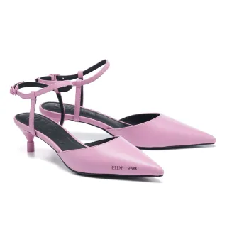 【HELENE_SPARK】極簡時髦雙繫帶全羊皮高跟涼鞋(白) 歷史價格詳細信息