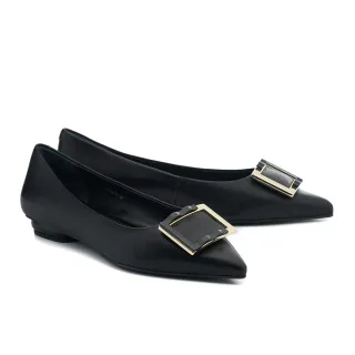 【HELENE_SPARK】別致質感交叉寬帶全真皮方頭低跟拖鞋(黑) 歷史價格詳細信息