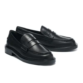 【AS 集團】復古時尚方釦寬帶花紋牛皮樂福厚底鞋(咖) 歷史價格詳細信息