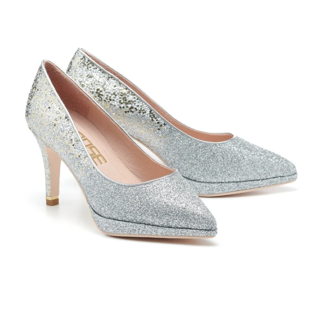 【MELROSE】華麗閃耀晶鑽沖孔異材質拼接低跟鞋(米) 歷史價格詳細信息