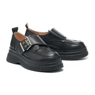 【MISS 21】極簡風花花飾釦高跟大頭厚底鞋(杏) 歷史價格詳細信息