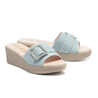 【MELROSE】美樂斯 夏日輕旅 豔夏圓鑽釦花布輕量厚底拖鞋(綠) 歷史價格詳細信息