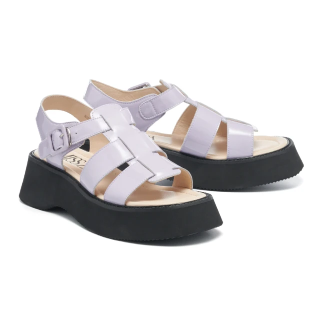 MISS 21 厚底 涼鞋 方頭 花花 個性 寬版 交叉帶 歷史價格詳細信息