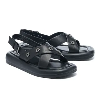 MISS 21 厚底 涼鞋 方頭 花花 個性 寬版 交叉帶 歷史價格詳細信息