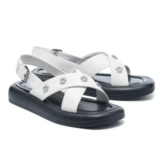 MISS 21 厚底 涼鞋 方頭 花花 個性 寬版 交叉帶 歷史價格詳細信息