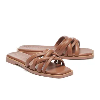 【HELENE SPARK】舒適率性工字寬帶全真皮方頭低跟拖鞋(米) 歷史價格詳細信息