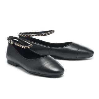 【AS 集團】優雅氣質皮穿鍊踝帶綿羊皮娃娃平底鞋(白) 歷史價格詳細信息