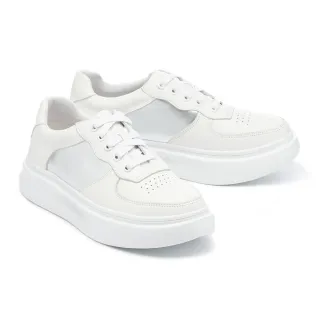 【AS 集團】簡約率性異材質拼接羊皮綁帶厚底休閒鞋(黑) 歷史價格詳細信息