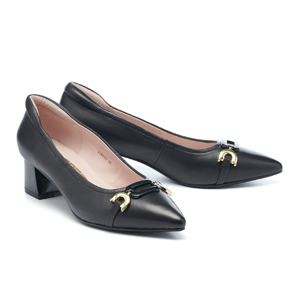 【MELROSE】美樂斯 雲朵後跟 極簡蜥蜴紋羊皮方頭高跟鞋(灰) 歷史價格詳細信息