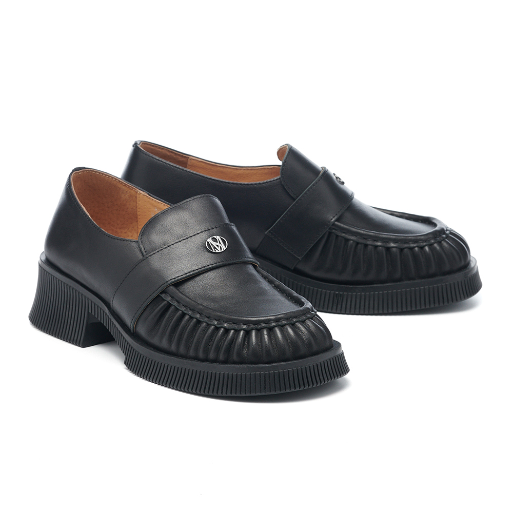 【MISS 21】未來暗黑交叉軟牛皮踝帶瑪莉珍高跟大頭厚底鞋(黑) 歷史價格詳細信息