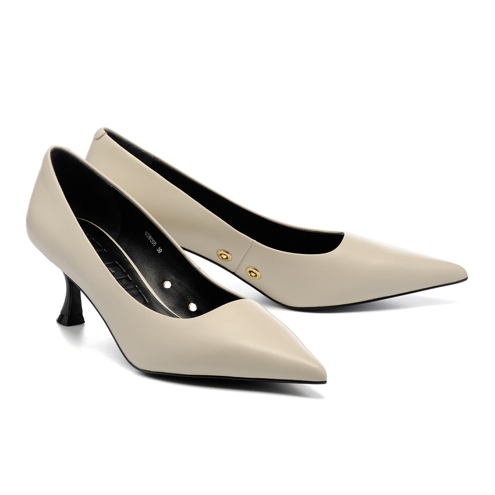 【HELENE_SPARK】極簡舒適LOGO燙字全真皮方頭低跟拖鞋(黑) 歷史價格詳細信息