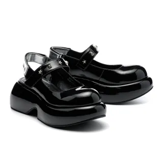 【MISS 21】個性少女星星金屬牛皮大方頭樂福高跟鞋(銀) 歷史價格詳細信息