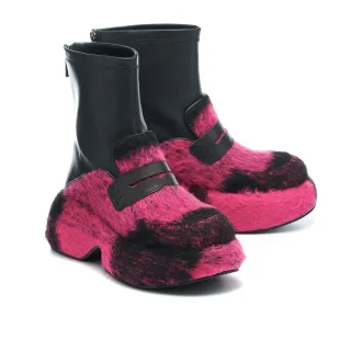 【MISS 21】帥氣潮感撞色沖孔拼接牛皮綁帶厚底休閒鞋(黑) 歷史價格詳細信息