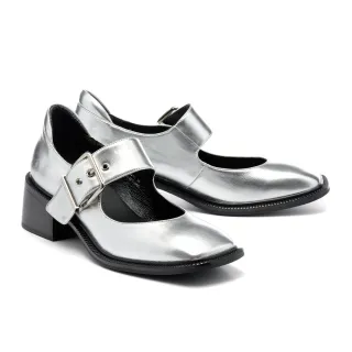 【MISS 21】叛逆時髦鉚釘尖頭穆勒低跟拖鞋(綠) 歷史價格詳細信息