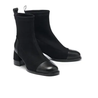 【MELROSE】美樂斯 率性時尚大方釦拼接牛皮老爹厚底休閒鞋(黑) 歷史價格詳細信息