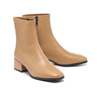 【HELENE_SPARK】極簡舒適LOGO燙字全真皮方頭低跟拖鞋(黑) 歷史價格詳細信息