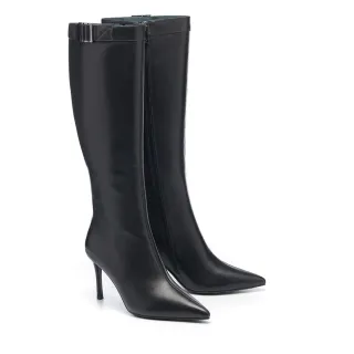 【HELENE_SPARK】摩登品味H雙D釦踝帶羊皮美型尖頭高跟鞋(黑) 歷史價格詳細信息