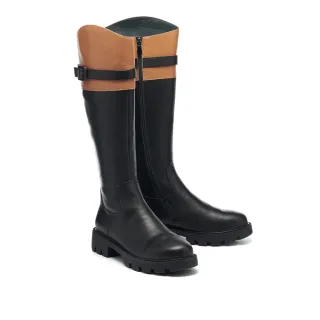 【MISS 21】帥氣潮感撞色沖孔拼接牛皮綁帶厚底休閒鞋(黑) 歷史價格詳細信息