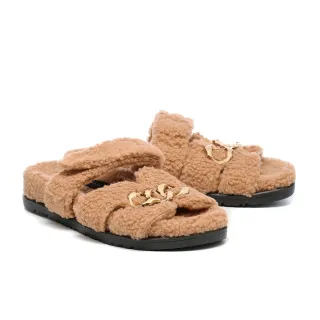 【MELROSE】美樂斯 溫暖舒適鍊條釦QQ絨毛寬帶厚底拖鞋(橘) 價格比較,價格查詢,歷史價格詳細信息