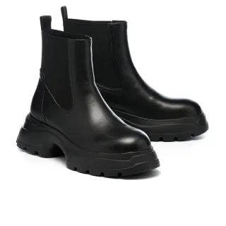 【MISS 21】潮感90系少女寬版編織復古方頭粗高跟涼鞋(黑) 歷史價格詳細信息