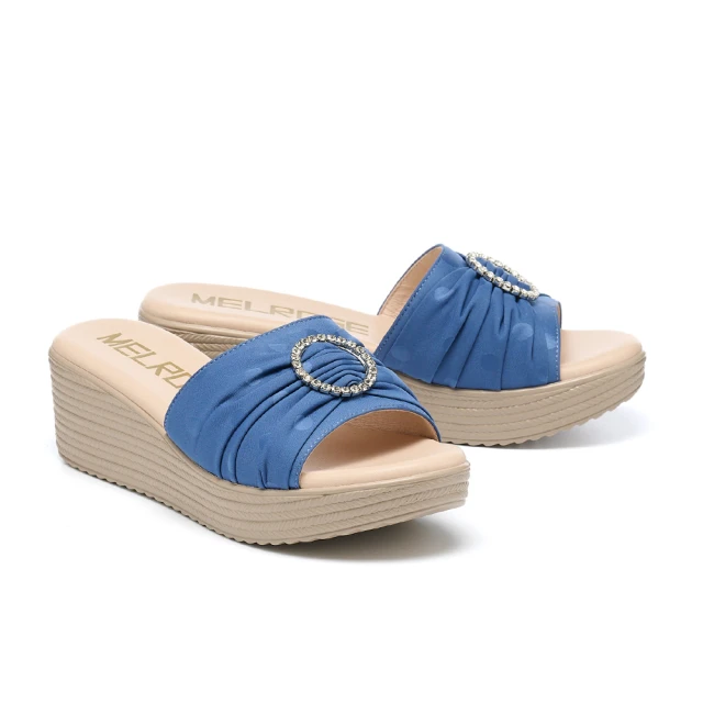 【MELROSE】美樂斯 夏日輕旅 豔夏圓鑽釦花布輕量厚底拖鞋(綠) 歷史價格詳細信息