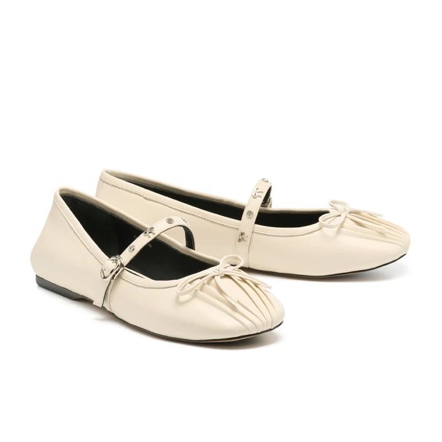 【HELENE_SPARK】叛逆復古 時髦蝴蝶結鉚釘踝帶羊皮美型尖頭高跟鞋(黑) 歷史價格詳細信息