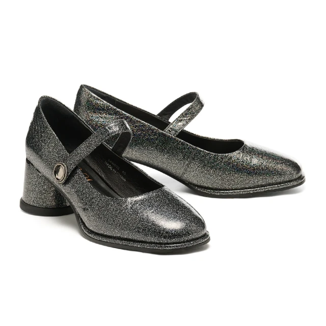 MISS 21  瑪莉珍 大方頭 高跟鞋 雙繫帶 漆皮 牛皮 復古風 跳色－黑 歷史價格詳細信息