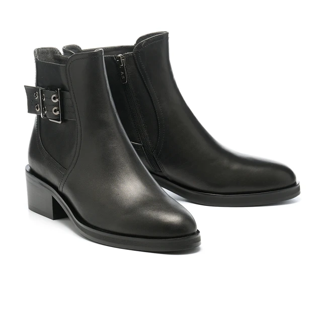 【AS 集團】別致新經典LOGO全真皮樂福厚底鞋(黑) 歷史價格詳細信息