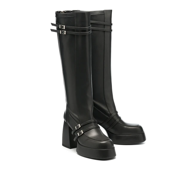 MISS 21  高跟靴 長靴 尖頭 未來 純色 牛皮 皺漆皮 酷辣妹 牛仔靴－紅 歷史價格詳細信息