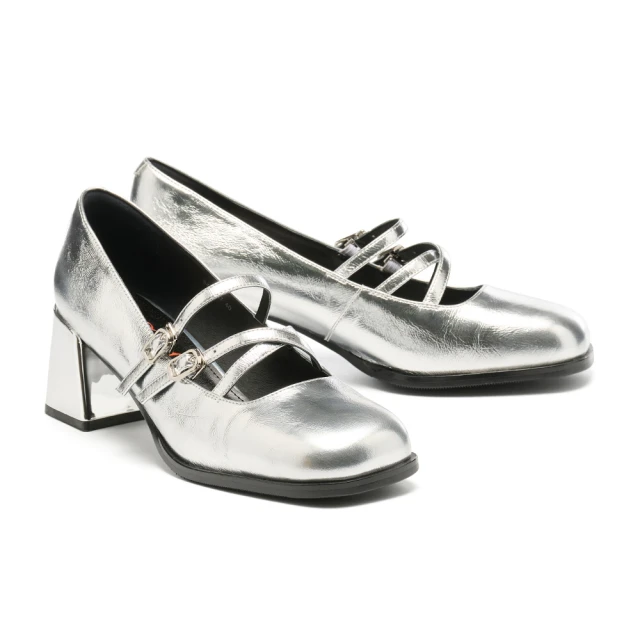 MISS 21  瑪莉珍 大方頭 高跟鞋 雙繫帶 漆皮 牛皮 復古風 跳色－黑 歷史價格詳細信息