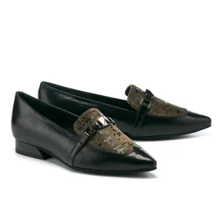 【AS 集團】復古時尚方釦寬帶花紋牛皮樂福厚底鞋(咖) 歷史價格詳細信息