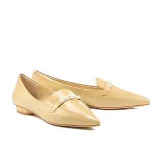 【HELENE SPARK】輕奢質感晶鑽內增高尖頭樂福低跟鞋(米) 歷史價格詳細信息