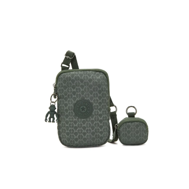 【KIPLING官方旗艦館】軍綠老花格紋多前袋側肩包-ALBENA M 歷史價格詳細信息