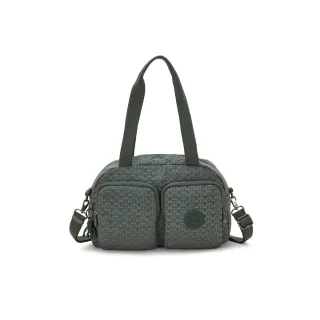 Kipling 軍綠老花格紋實用多前袋側肩包-ALBENA 歷史價格詳細信息