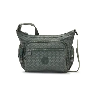Kipling 軍綠老花格紋實用多前袋側肩包-ALBENA 歷史價格詳細信息