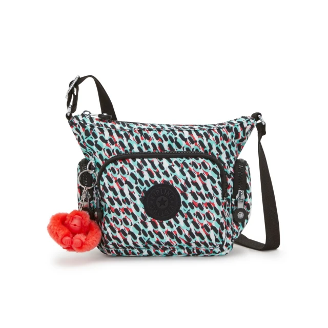 『牛角包』Kipling 軍綠老花格紋多袋實用側背包-GABBIE S 歷史價格詳細信息