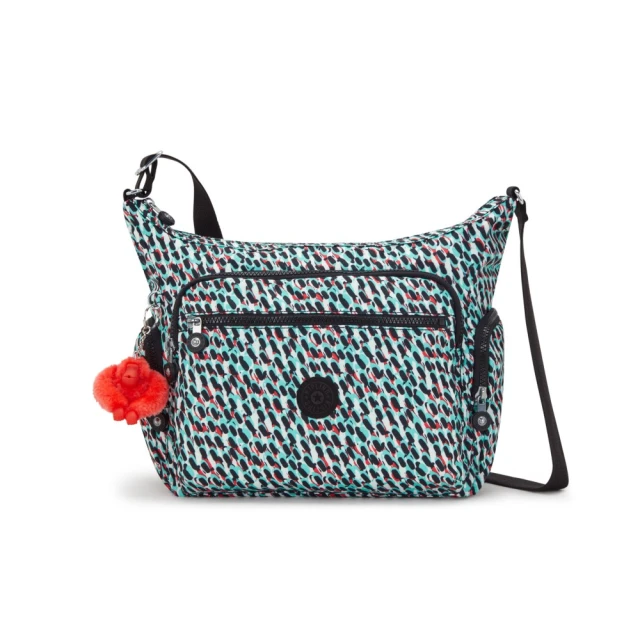 『牛角包』Kipling 軍綠老花格紋多袋實用側背包-GABBIE S 歷史價格詳細信息