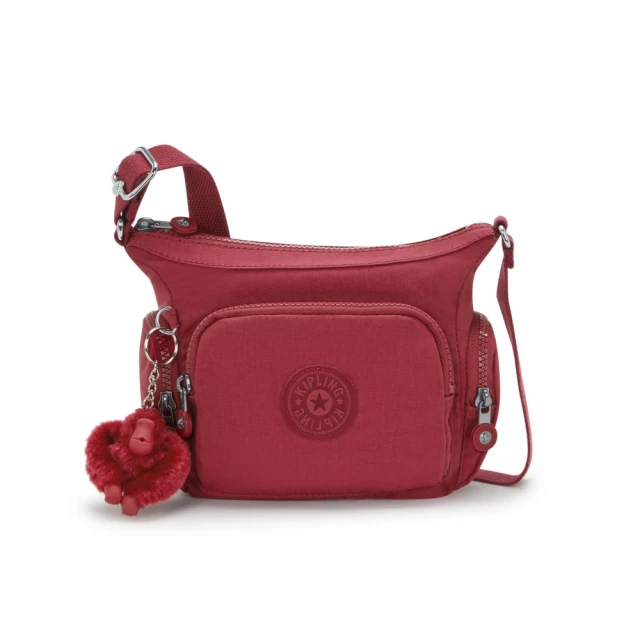 【KIPLING官方旗艦館】『牛角包』時尚紅多袋實用側背包-GABB 歷史價格詳細信息