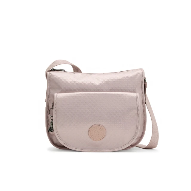 Kipling 奶霜格壓紋櫻花粉實用多前袋側肩包-ALBENA 歷史價格詳細信息