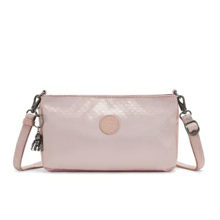 Kipling 奶霜格壓紋櫻花粉實用多前袋側肩包-ALBENA 歷史價格詳細信息