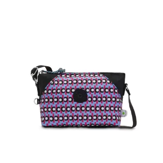 Kipling 圖騰織帶墨黑色半月斜背包-MAYZE 歷史價格詳細信息