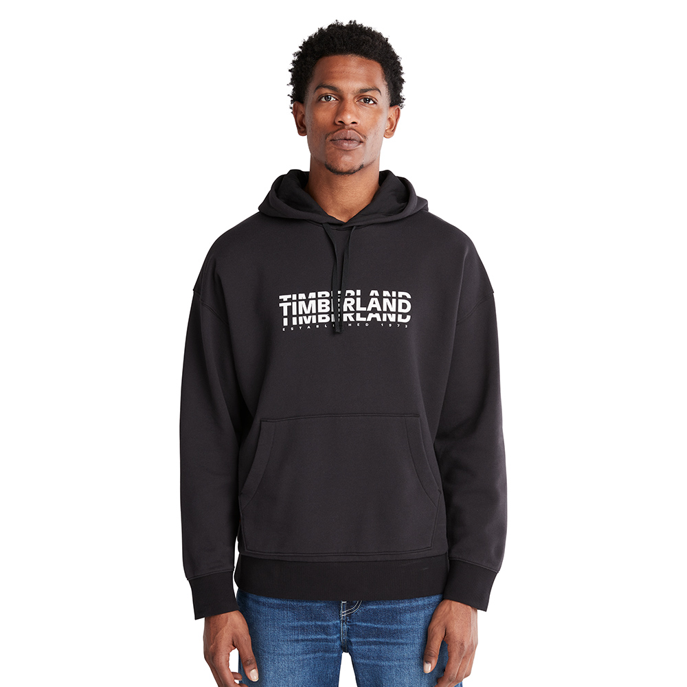 Timberland 男款黑色LOGO刷毛連帽上衣|A5XV9X65 歷史價格詳細信息