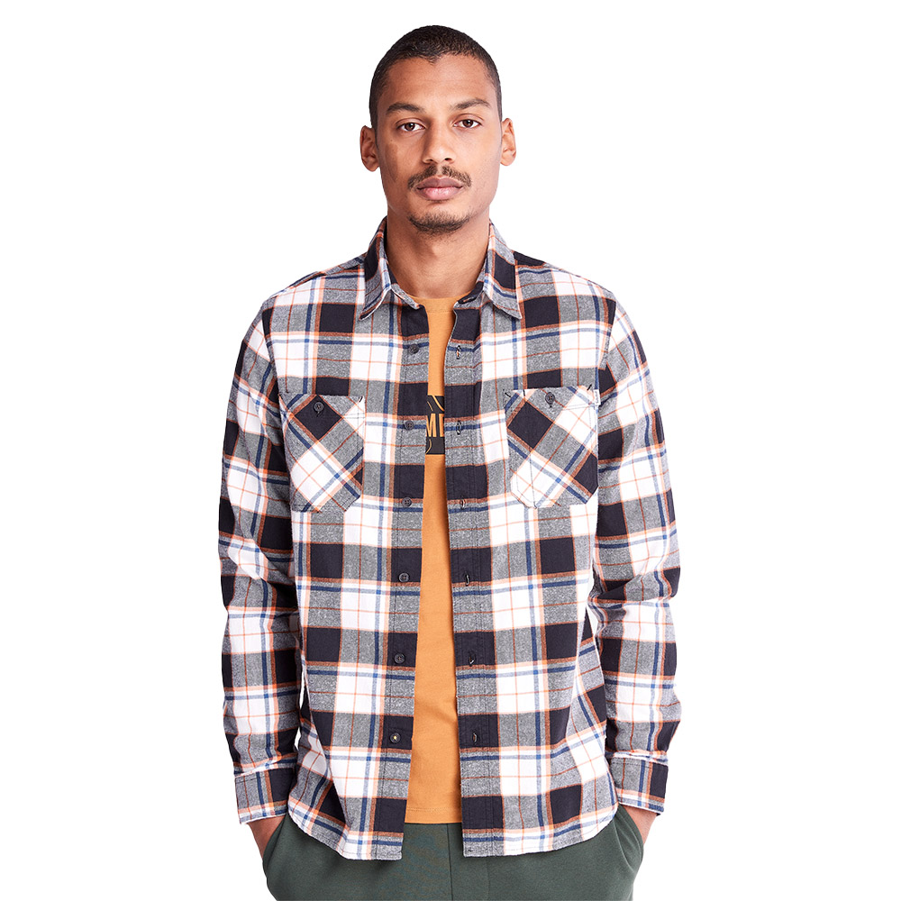 Timberland 女款黑色有機棉格紋刺繡Logo寬版連身裙|A5WK9001 歷史價格詳細信息