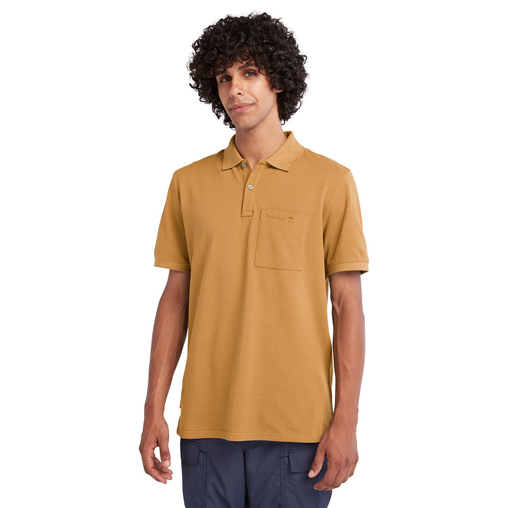 Timberland 男款小麥色黃靴刺繡有機棉圓領大學T|A2DB6932 歷史價格詳細信息